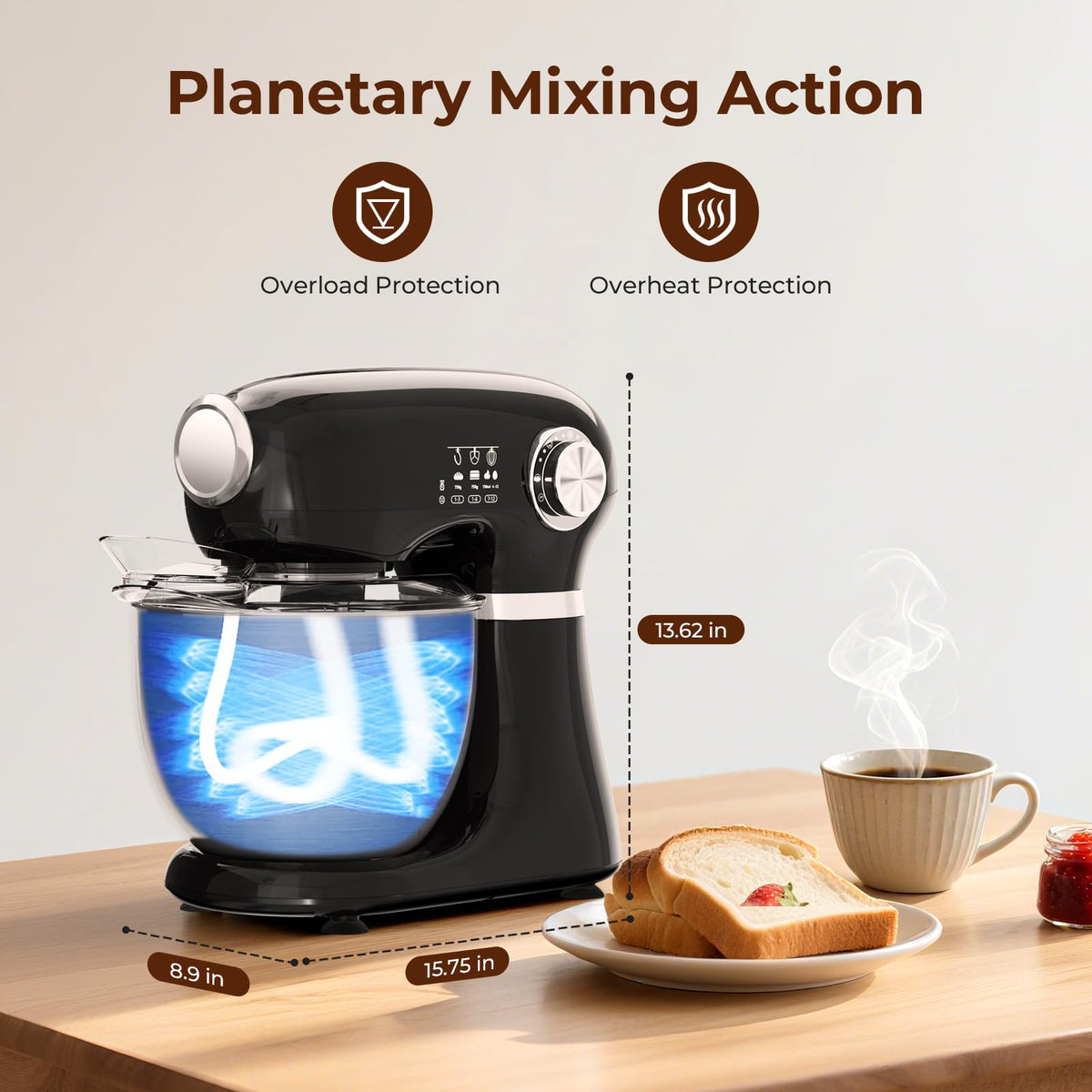 5.3 Quart Electric Stand Mixer With 12 Speed (BLACK-NEW / 5.3 quart)