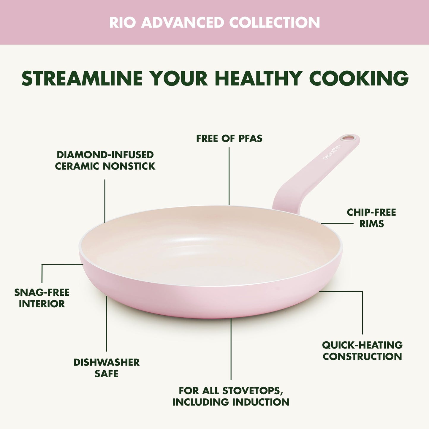 Rio Advanced 12 Piece Cookware Set (12 Piece Cookware Set / Pink)