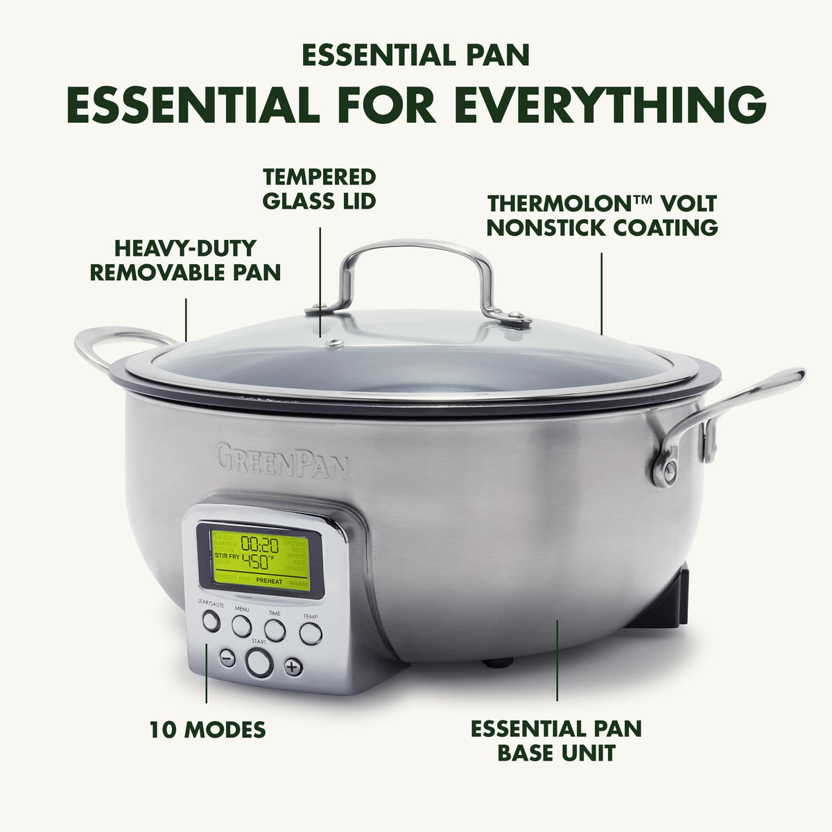 Elite 6QT Electric Skillet (6 Quarts / Stainless Steel)