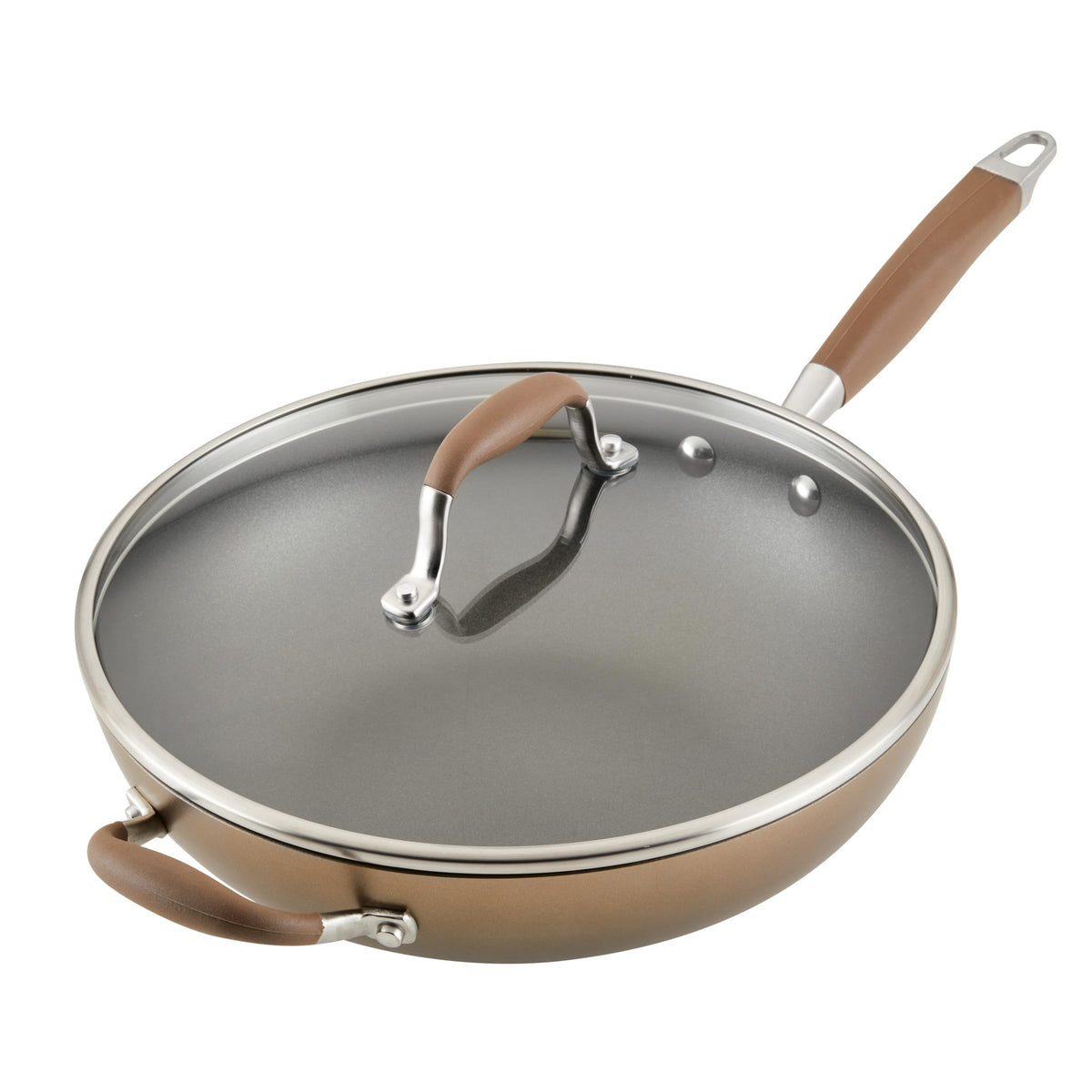 Advanced Home Nonstick Deep Frying Pan with Lid (Bronze / Ultimate Pan (12-Inch))
