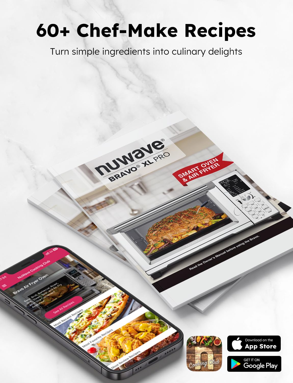 Bravo XL Pro Air Fryer Toaster Oven (Brushed Stainless Steel)