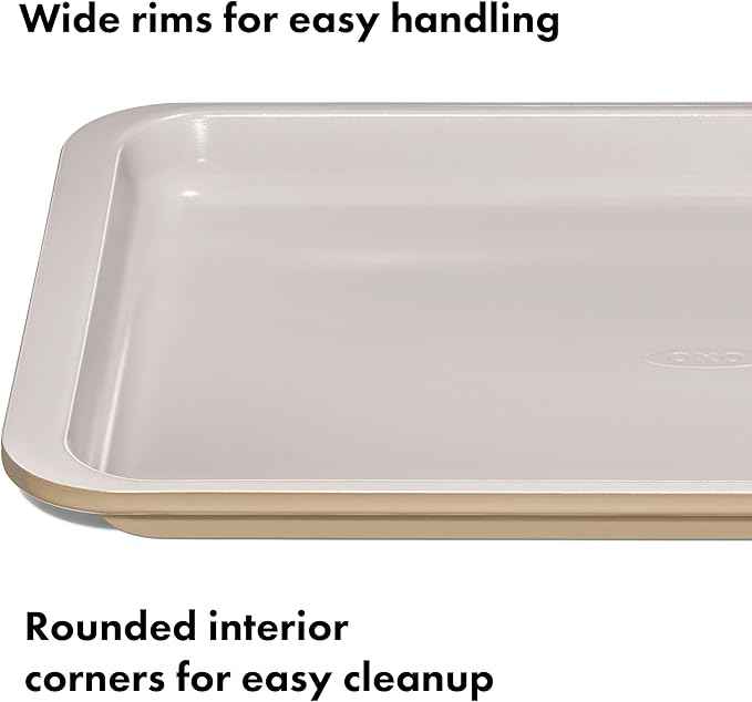 OXO Good Grips Non-Stick Pro Ceramic Coated Metal Bakeware Jelly Roll Pan – Biscuit
