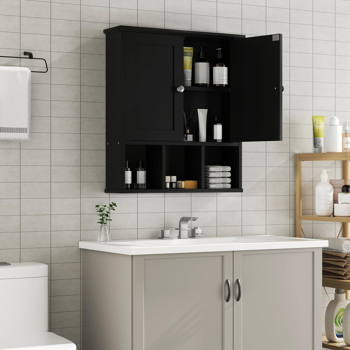 Bathroom Medicine Cabinet (Black)