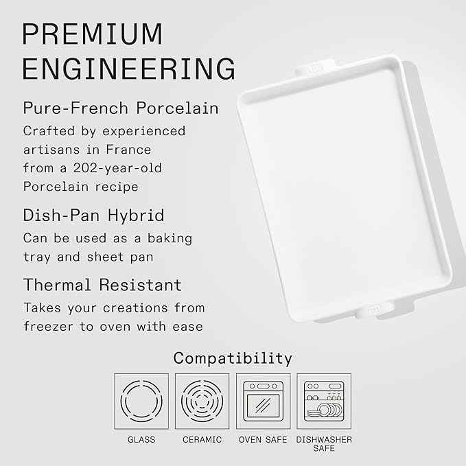Made In Cookware | Baking Slab | Pure French Porcelain | Crafted in France | White