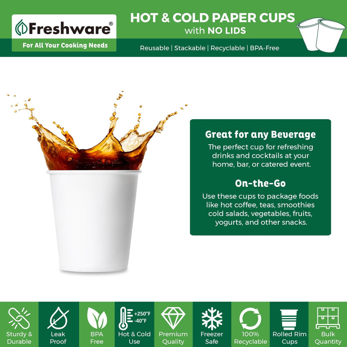 Coffee Cups 4 oz [300 Pack] Disposable Paper Cups for Mouthwash Cups (4 oz)