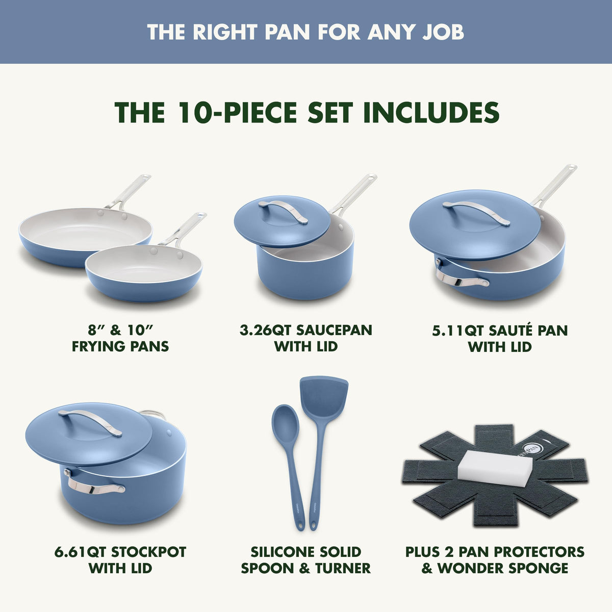 Nova 10 Piece Cookware Pots & Pans Set