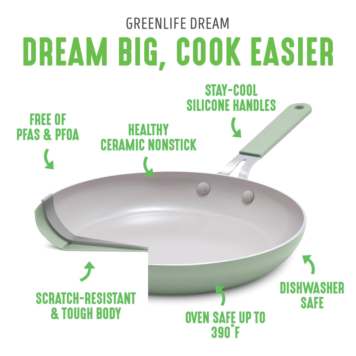 8” & 10” 2 Piece Nonstick Ceramic Frying Pan Set