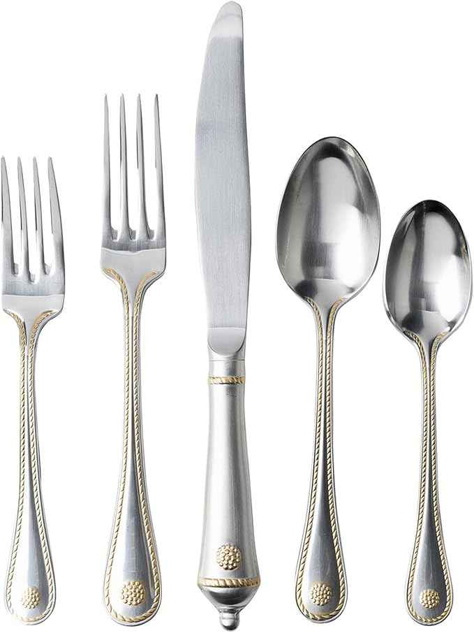 Juliska Berry & Thread 20pc Place Setting - Bright Satin with Gold
