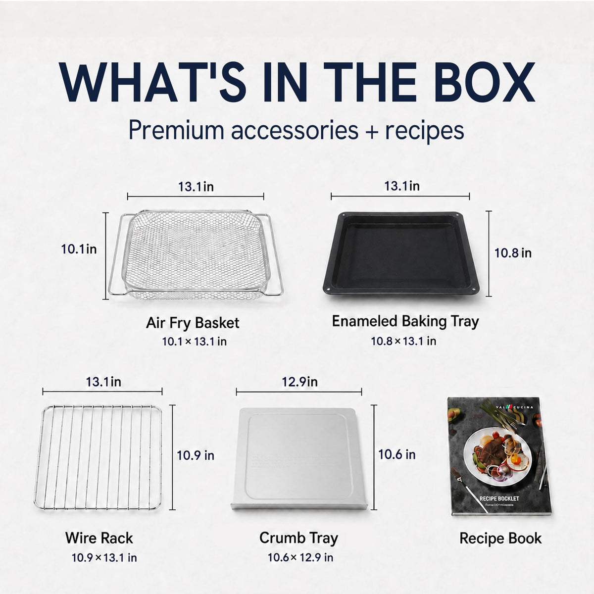Infrared Heating 26.3 QT Air Fryer Toaster Oven (Black Matte)