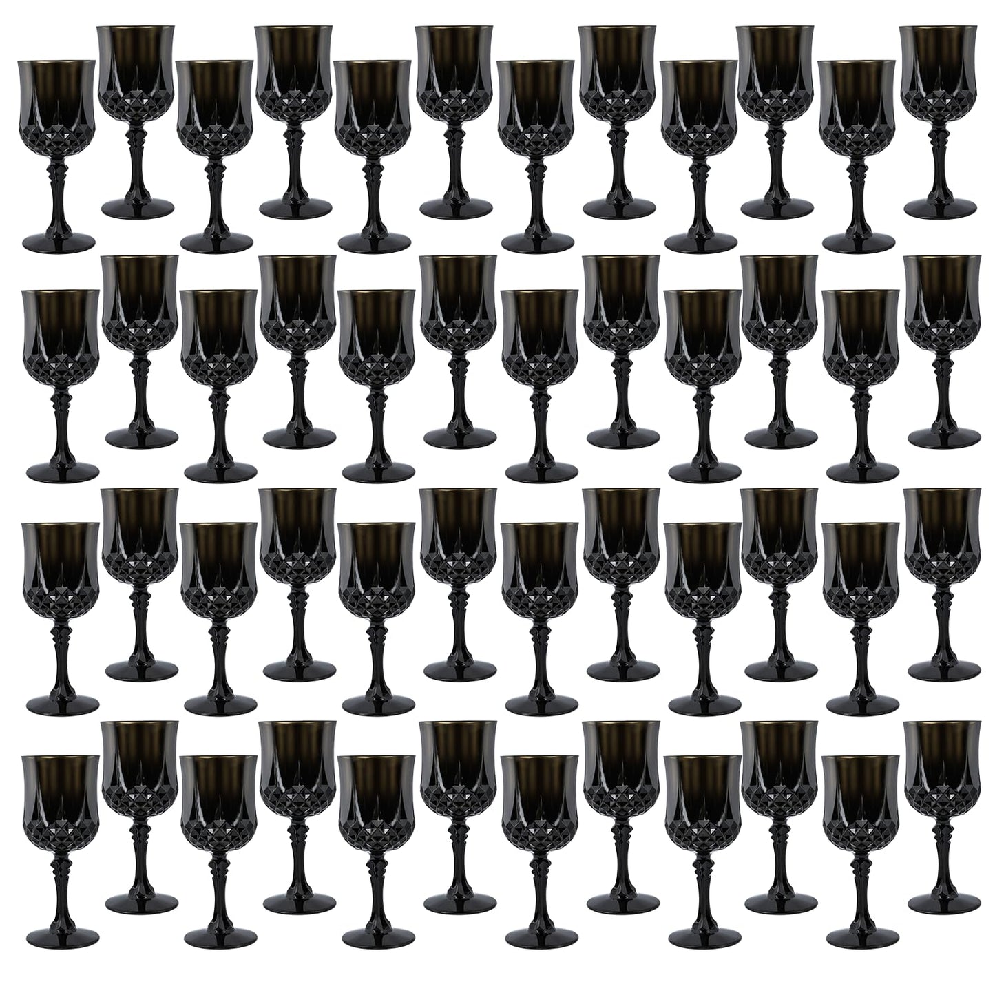 48Pack Plastic Wine Glasses (48 Count)