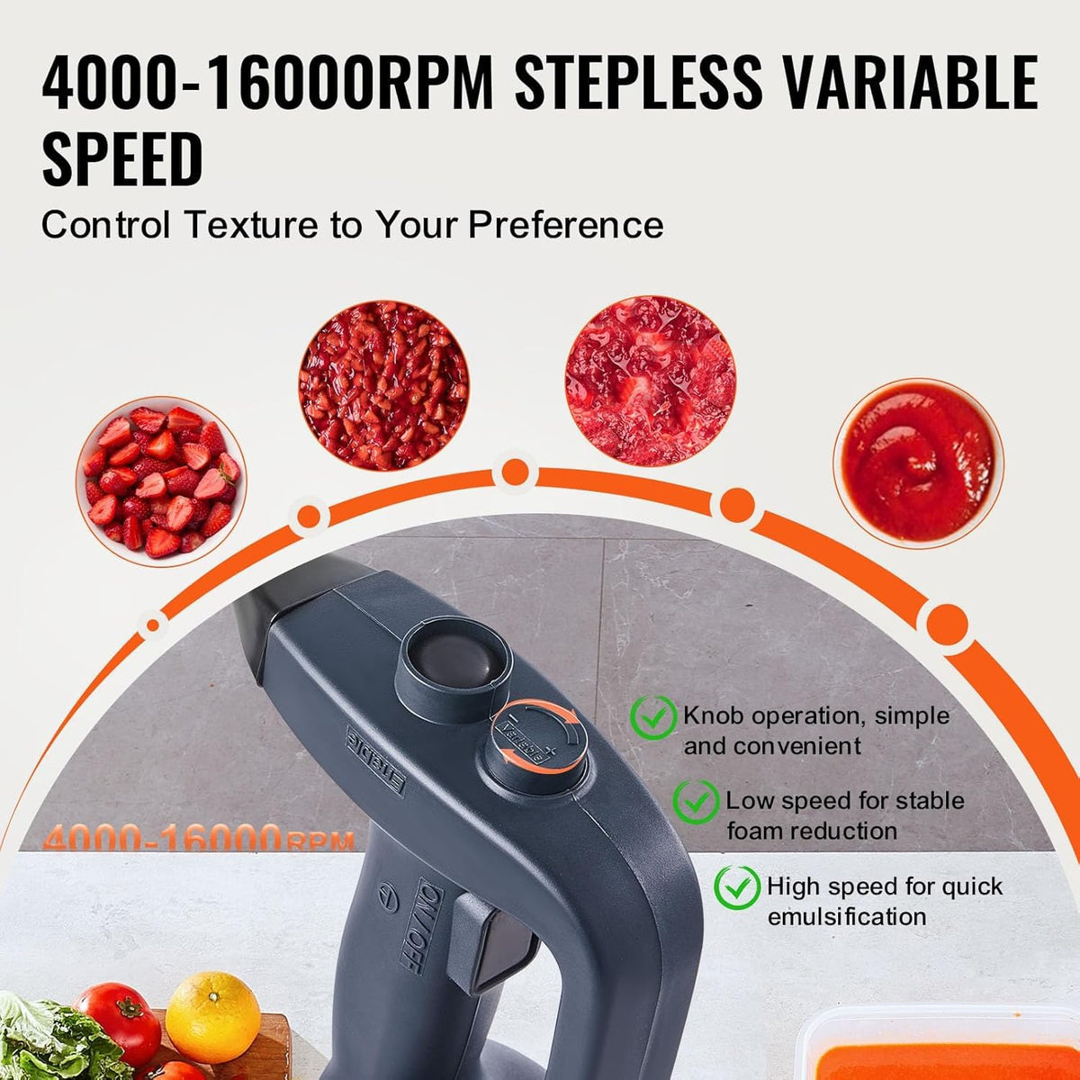 Commercial Immersion Blender Constant Speed Heavy Duty Immersion Blender 350W Commercial Hand Mixer 304 Stainless Steel Hand Blender Commercial with 19.7" Removable Shaft for Kitchen Mixing (350W / 350W 20inch)