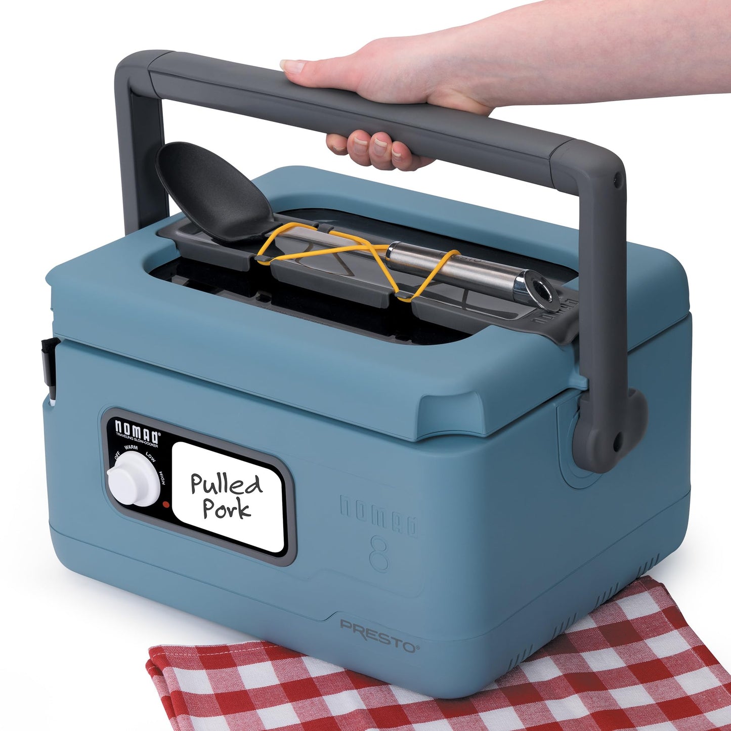 06017 8 Quart Nomad Traveling Slow Cooker (BLUE)