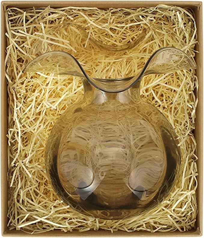 Hibiscus Glass Gray Bud Vase