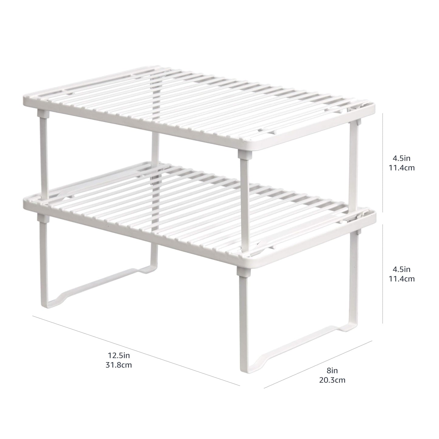 Space Saving Stackable Metal Kitchen Cabinet Organizer Shelves for Dishes