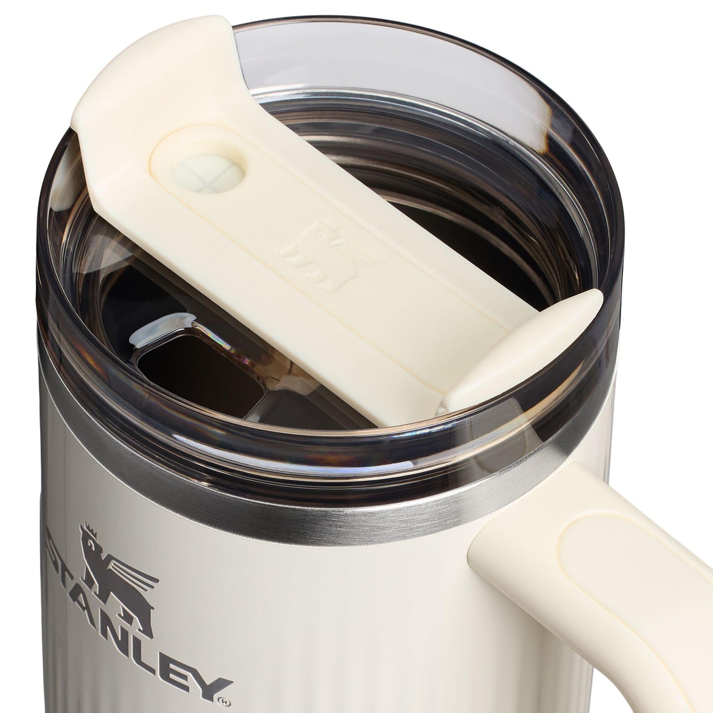 Quencher H2.0 Tumbler with Handle and Straw 30 oz (30 Ounces / Fluted Cream Gloss)