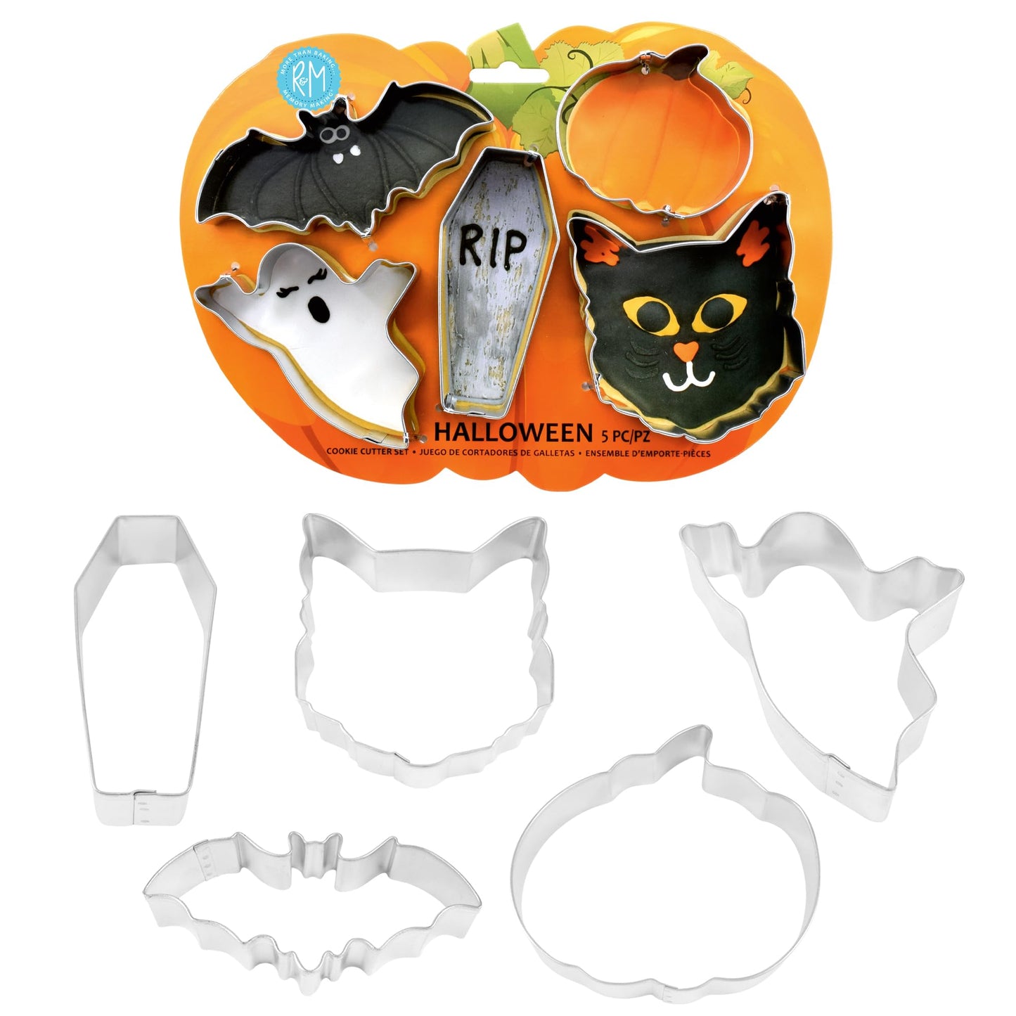 Halloween 5 Piece Cookie Cutter Set