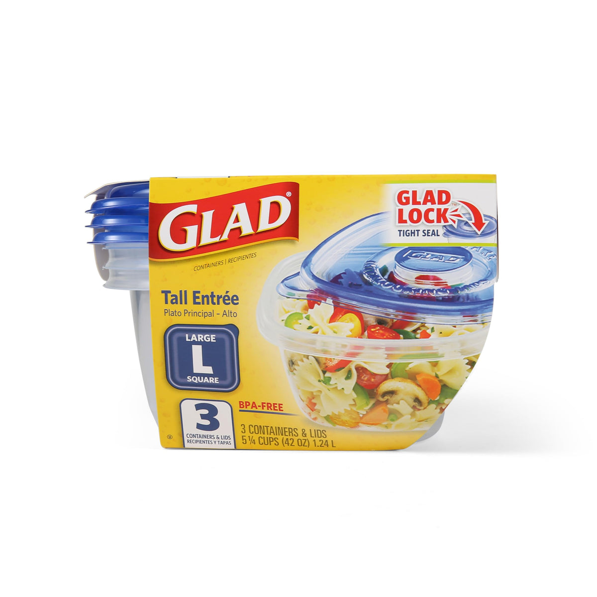 GladWare Tall Entree Containers (Square / 42 oz - 18 Count)