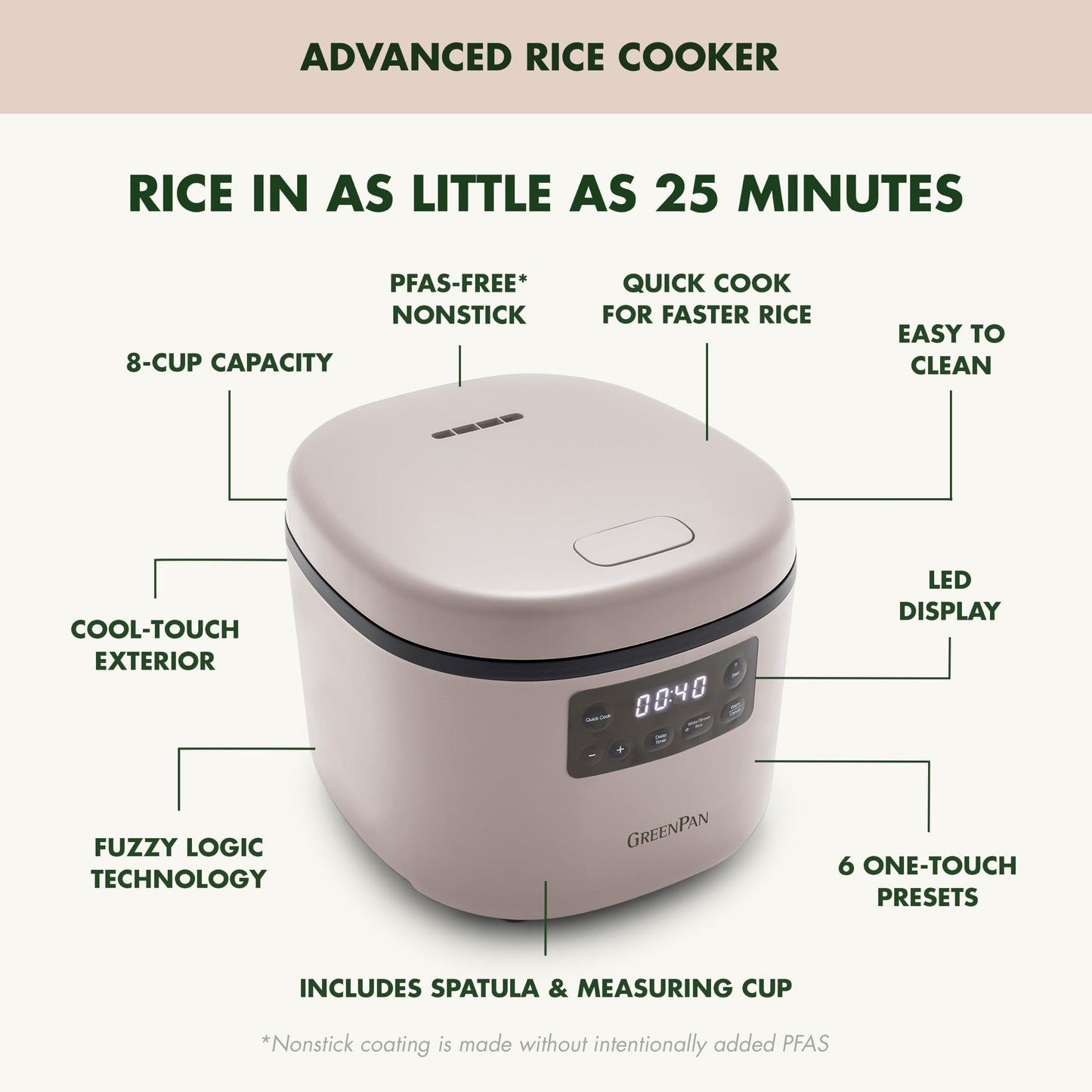 Advanced Rice Cooker (8 Cup Rice Cooker / Clay)