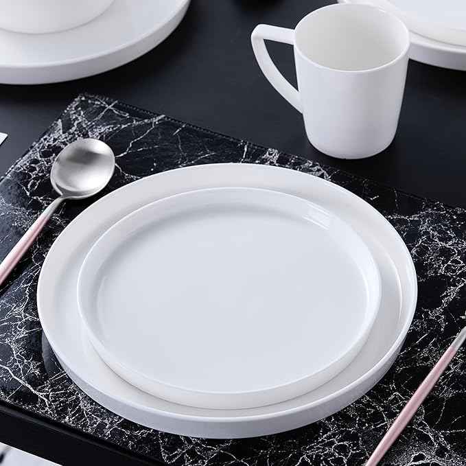 Stone Lain Madeline Formal Bone China Dinnerware Set 32 Piece Service for 8, White
