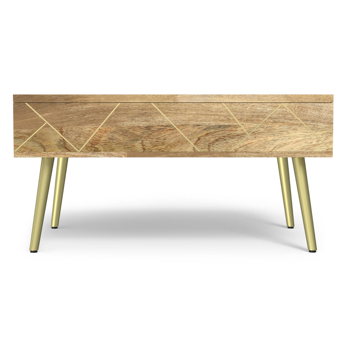 Jager 36" Wide Solid Mango Wood Lift Top Coffee Table in Natural