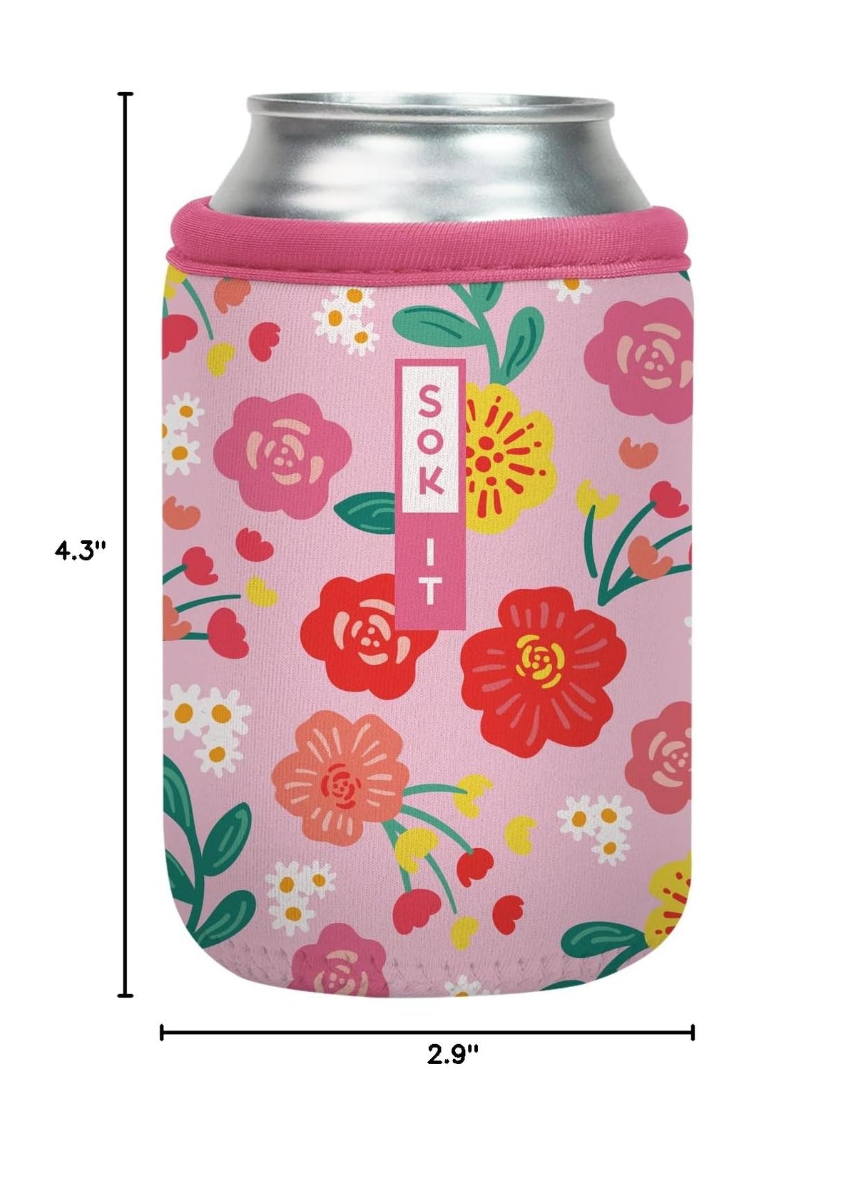 CanSok Sleeve for Beer & Soda Insulated Neoprene Cover (Bloom Your Way / 12oz Can Sleeve)