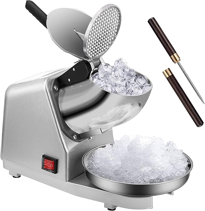 VIVOHOME Electric 4 Blades Ice Crusher Shaver Snow Cone Maker Machine with VIVOHOME 4.75 Quart Stand Mixer, 8 Speed Kitchen Electric Food Mixer