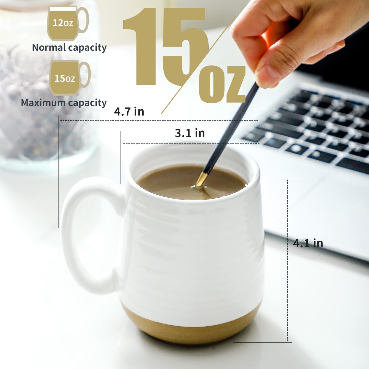 Coffee Mugs Set of 6 (White / Set of 6)