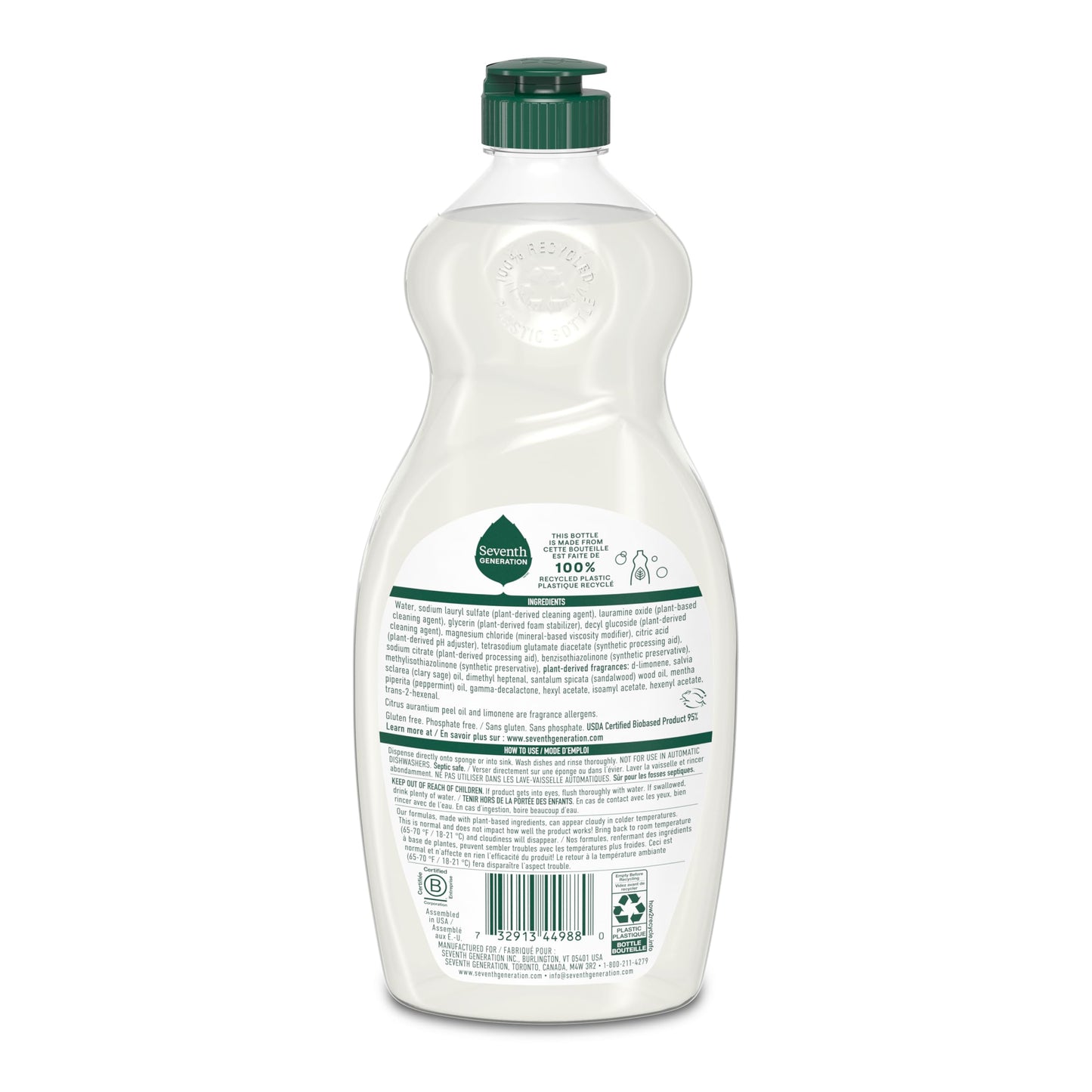 Dish Soap Liquid Summer Orchard Scent Pack of 6 Dishwashing Soap Dish Detergent Liquid Soap 19 oz (114 Fl Oz)