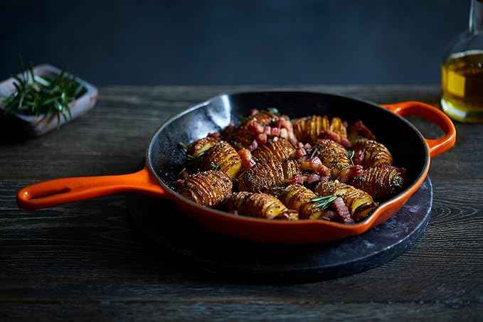 Le Creuset Enameled Cast Iron Signature Iron Handle Skillet, 11.75", Flame
