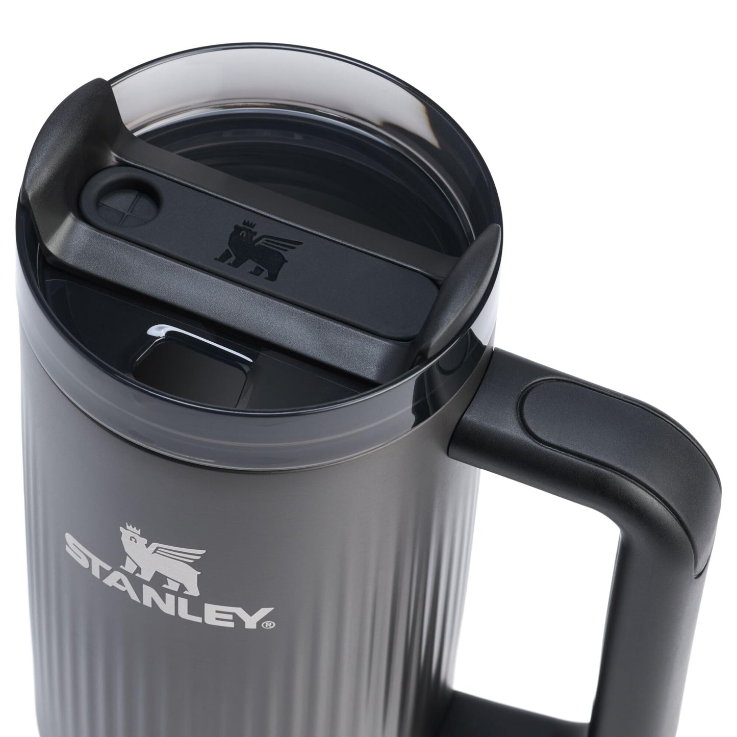 Quencher H2.0 Tumbler with Handle and Straw 30 oz (30 Ounces / Fluted Black)