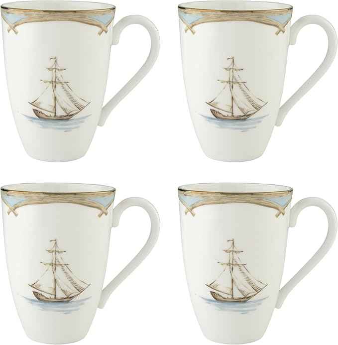 Lenox 897269 British Colonial Tradewind Mugs, Set of 4