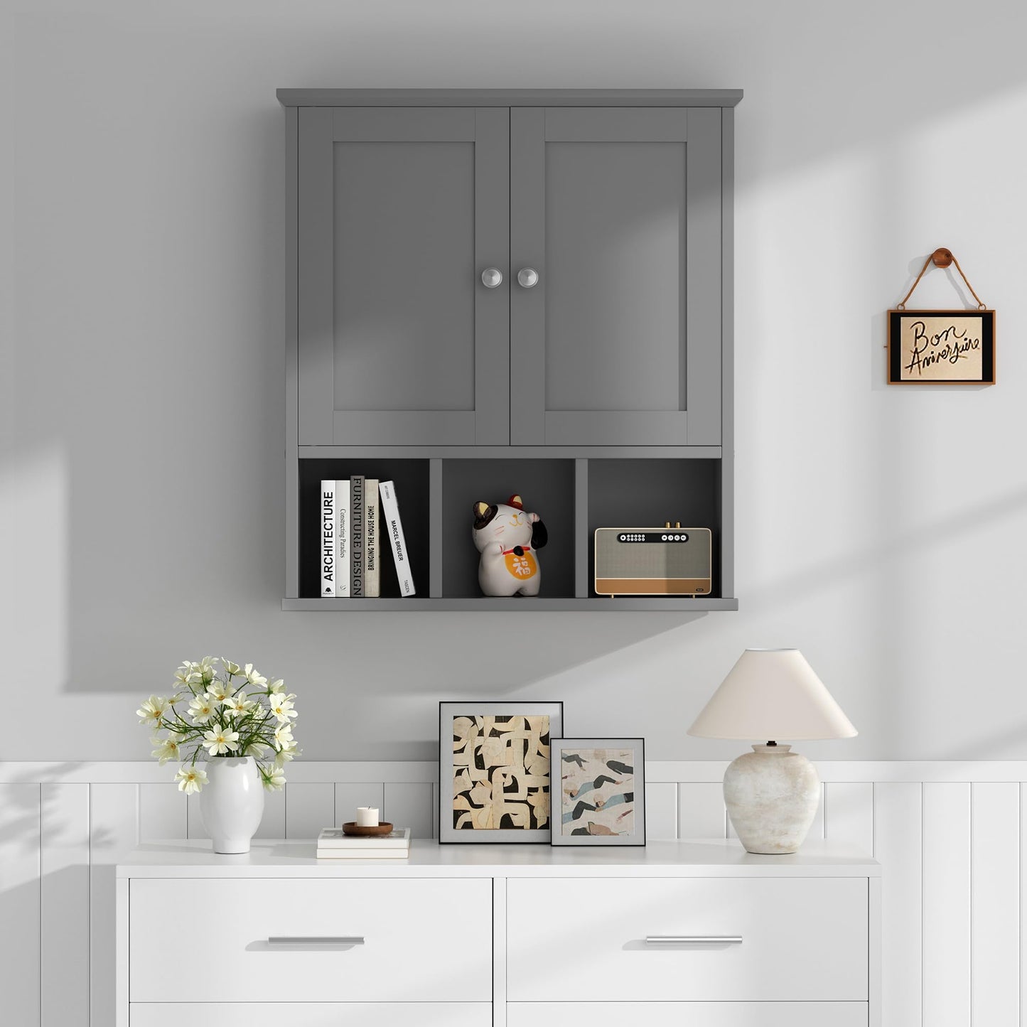 Bathroom Medicine Cabinet (Grey)