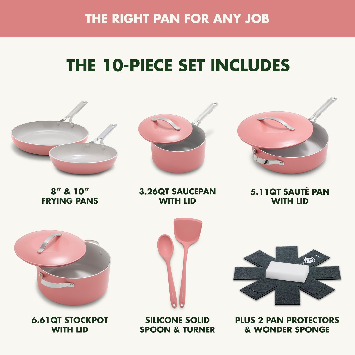 Nova 10 Piece Cookware Pots & Pans Set