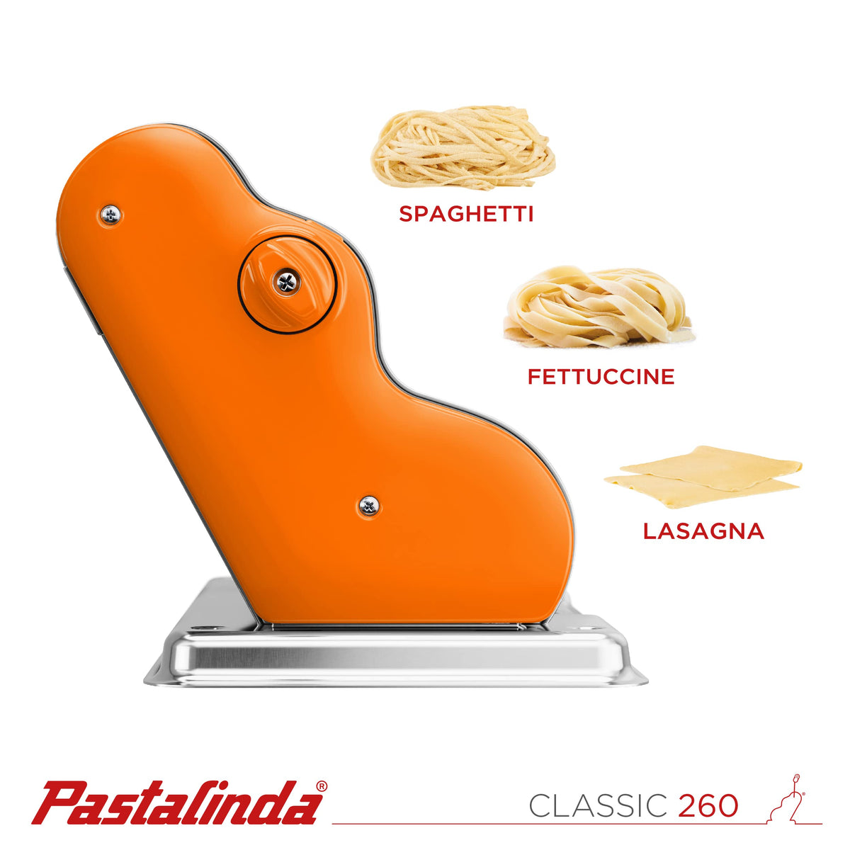 Classic 260 Pasta Maker Machine (Orange)