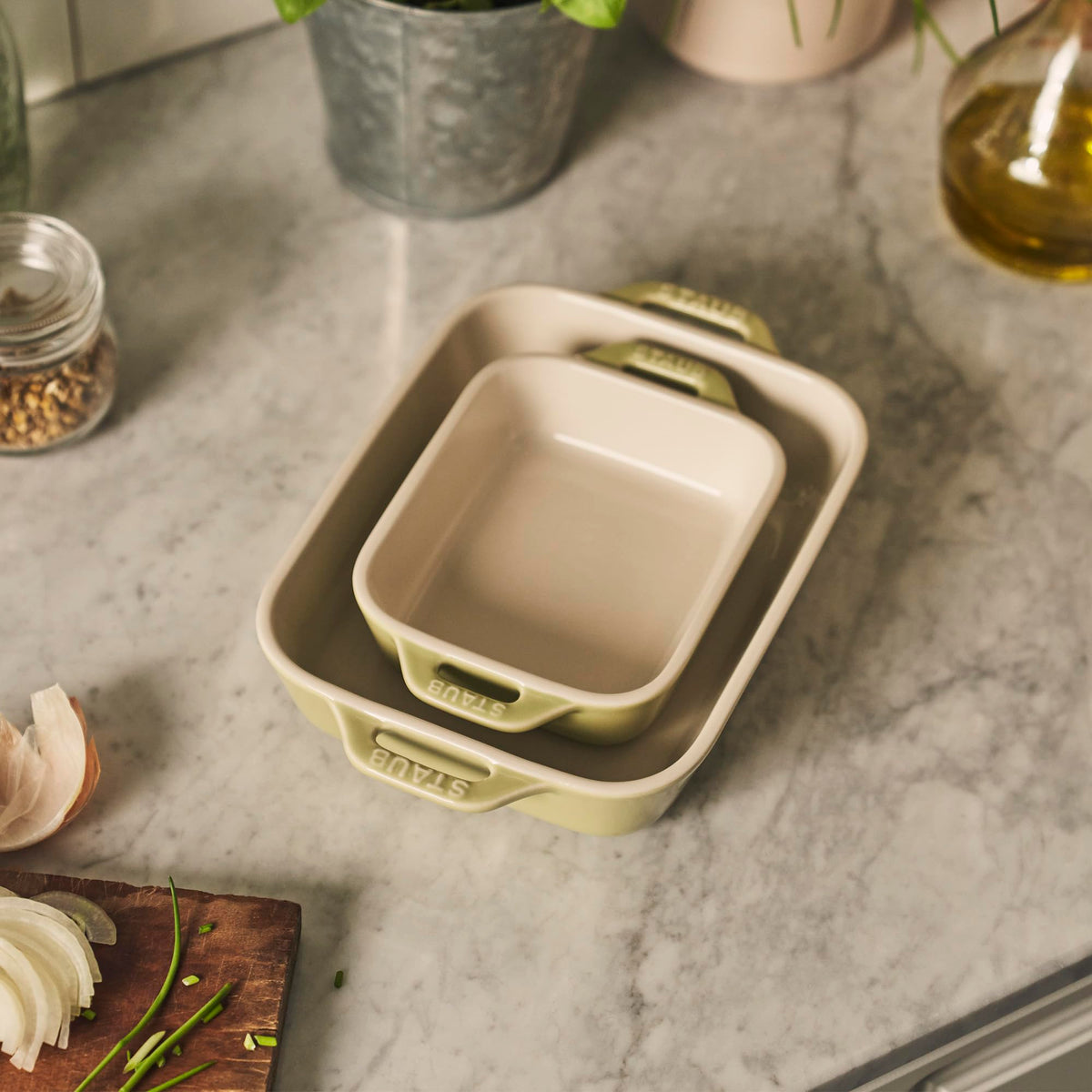 Ceramic 2 pc Rectangular Baking Dish Set