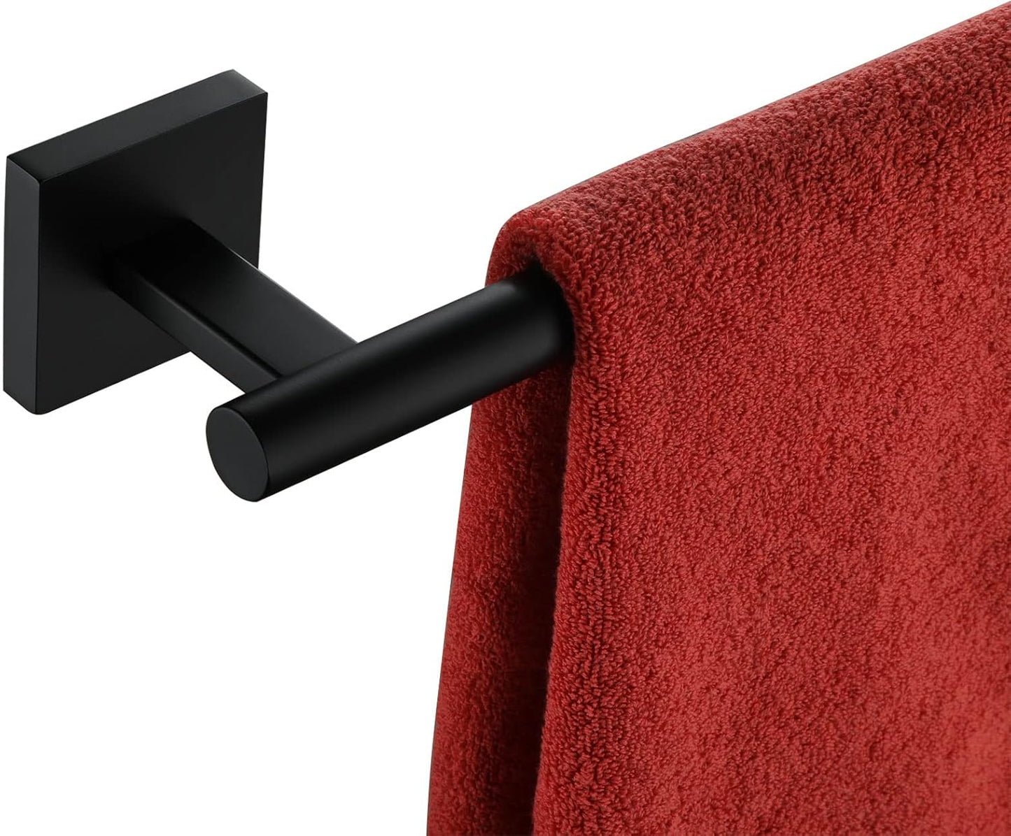 KOKOSIRI 32'' Towel Rails Bathroom Towel Bars Matte Black 32 Inch Bath Towel Holder for Washroom Kitchen Wall Stainless Steel B4005BK-L32