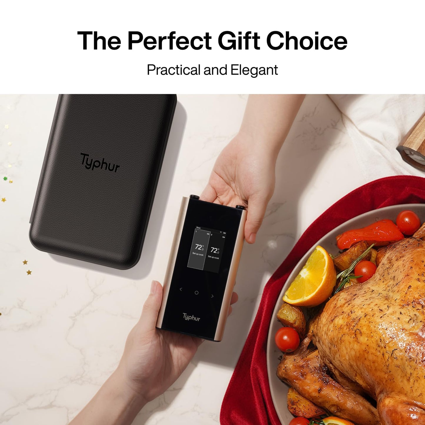 Sync Gold Dual Wireless WiFi Meat Thermometer with Carrying Case (2 Probes Set)