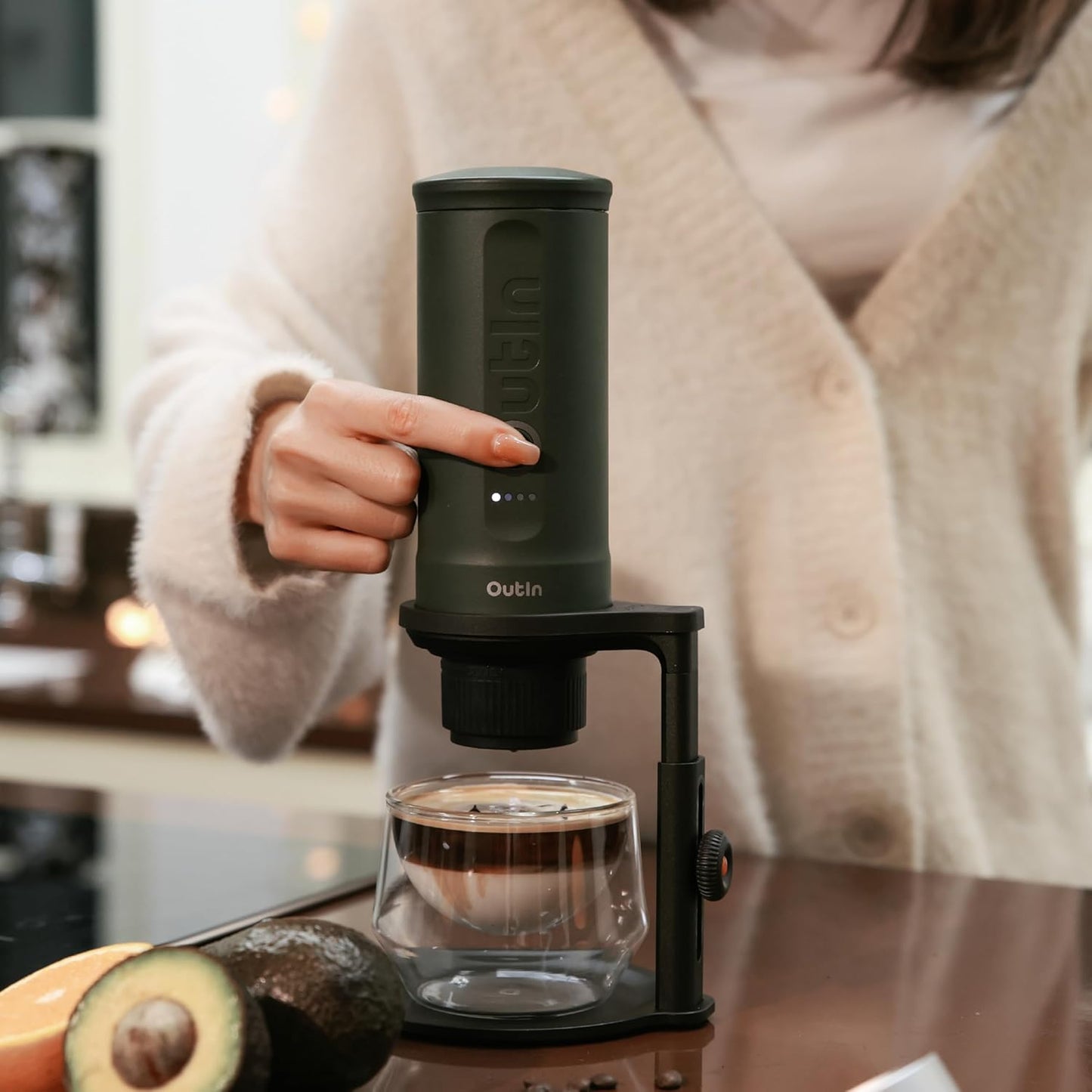 OutIn Detachable Universal Coffee Stand,Portable Espresso Machine Stand,Pour Over Coffee Stand Easy to Carry