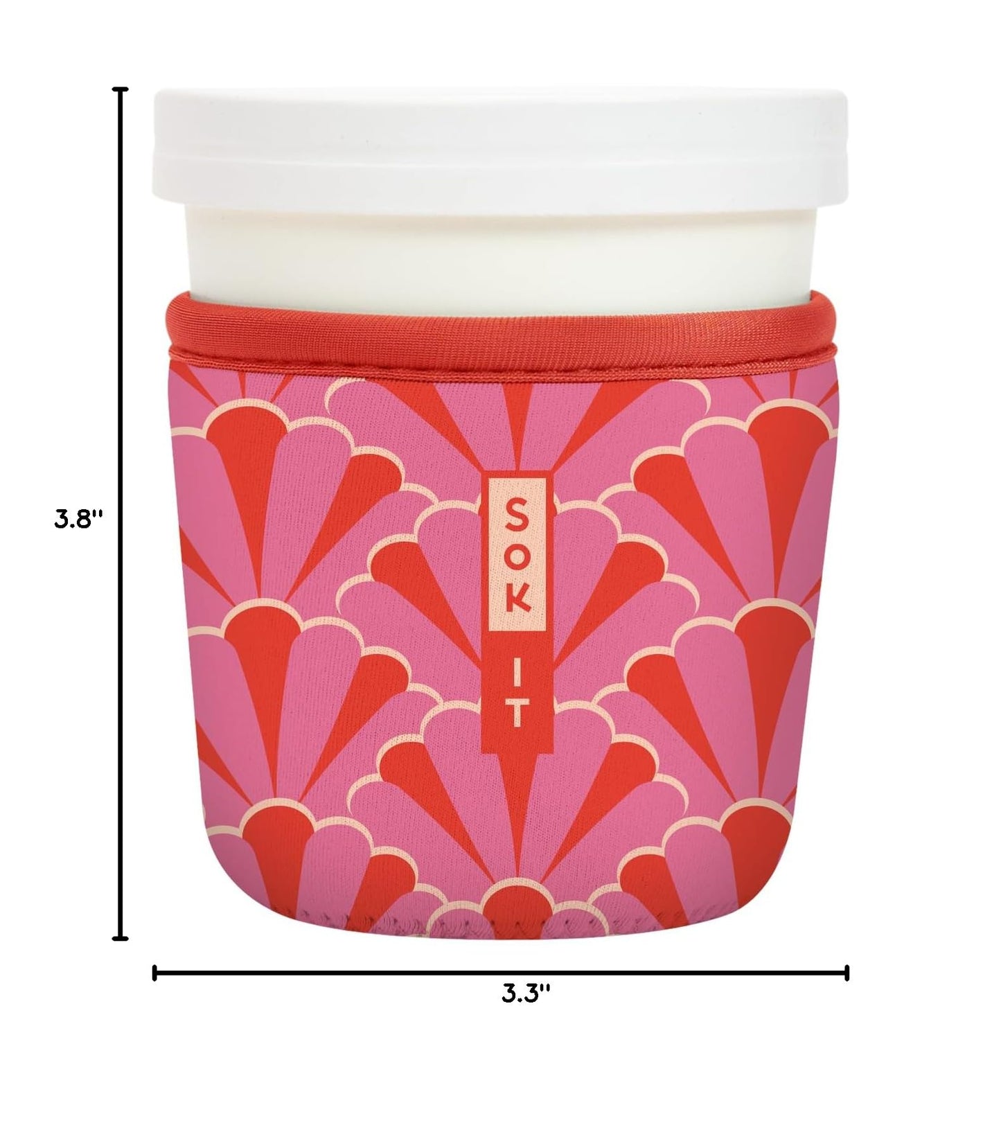 IceCreamSok Insulated Neoprene Cover (Pink Gatsby / Fits Tapered Pints)