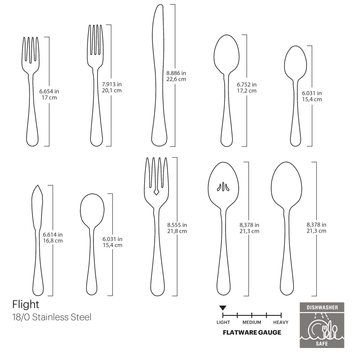 Flight 65 Piece 18 (65-Piece Flatware Set)