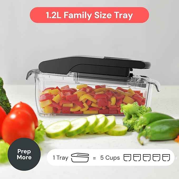 Fullstar The Original Pro Chopper - Vegetable Chopper and Spiralizer, Food Chopper with Container, Fruit Slicer, Kitchen Gadgets & Gifts, Home Essentials (4 in 1, Clear)