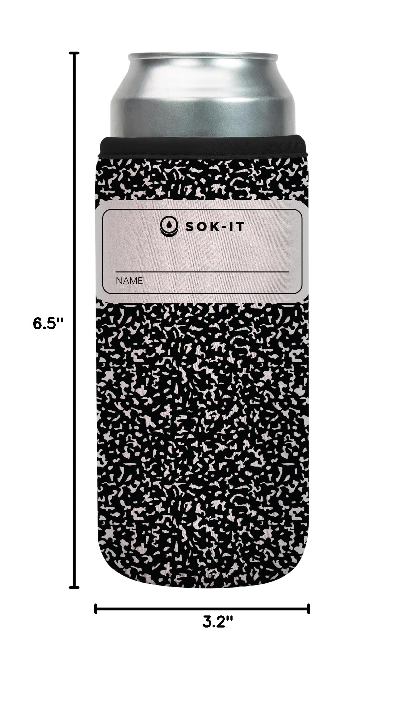 CanSok Sleeve for Beer & Soda Insulated Neoprene Cover (Compose Yourself / 25oz Can Sleeve)