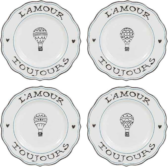 Juliska L'Amour Toujours Dessert/Salad Plate Set of 4