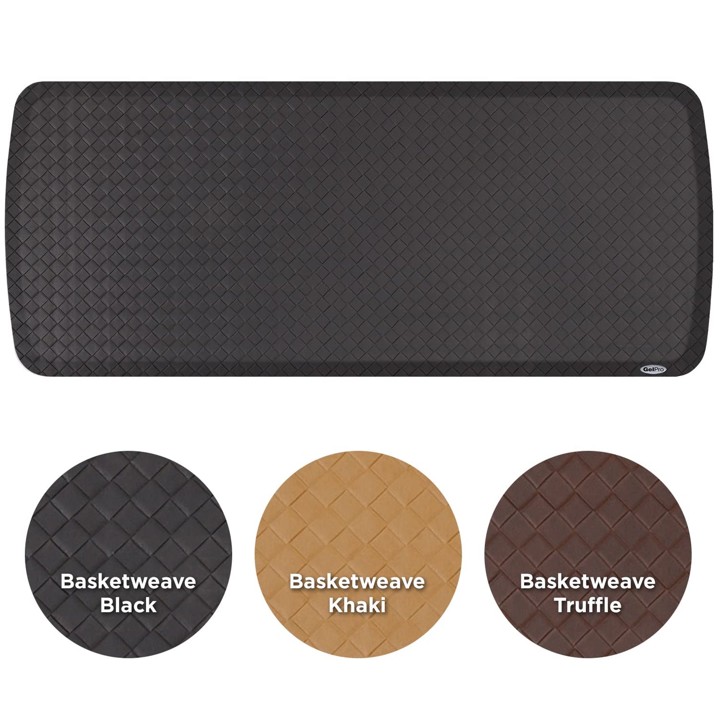 Elite Premier Gel & Foam Anti (48"L x 20"W x 0.8"Th / Basketweave Black)