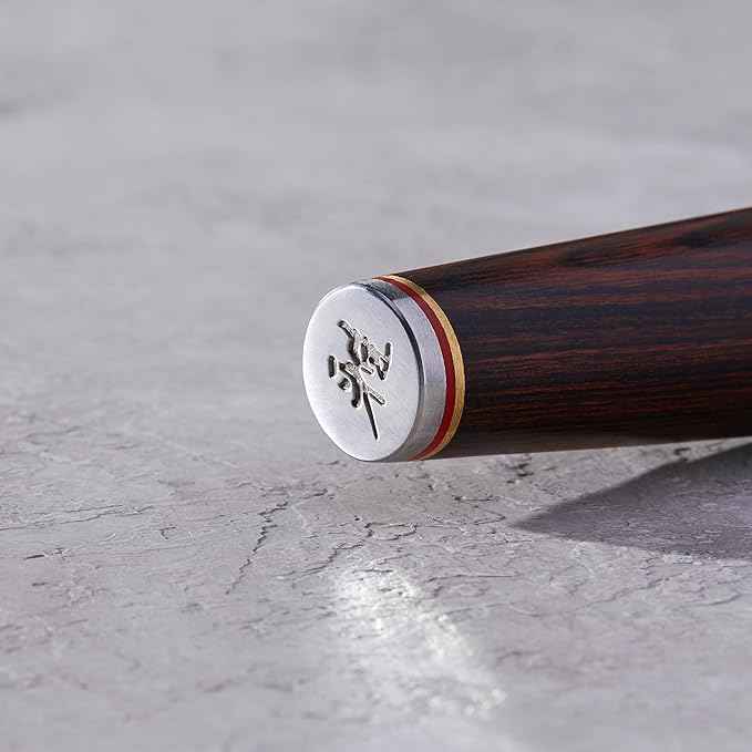 Miyabi Artisan Japanese Santoku Knife, 7-inch, Fine Edge Kitchen Knife, 63 Rockwell hardness, D-shaped, Rosewood Pakkawood handle, Handcrafted in Seki, Japan