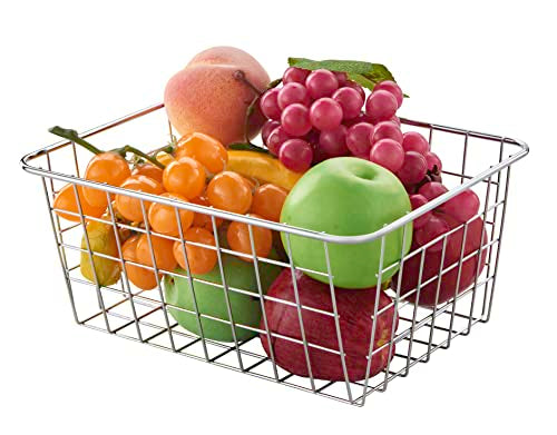 Wire Kitchen Storage Basket 4 Packs (Chrome)