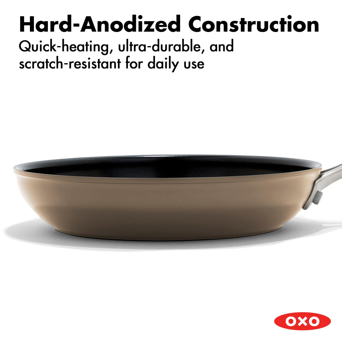 Enhanced 8” Nonstick Frying Pan Skillet (8" Frying Pan Skillet / Biscuit Brown)