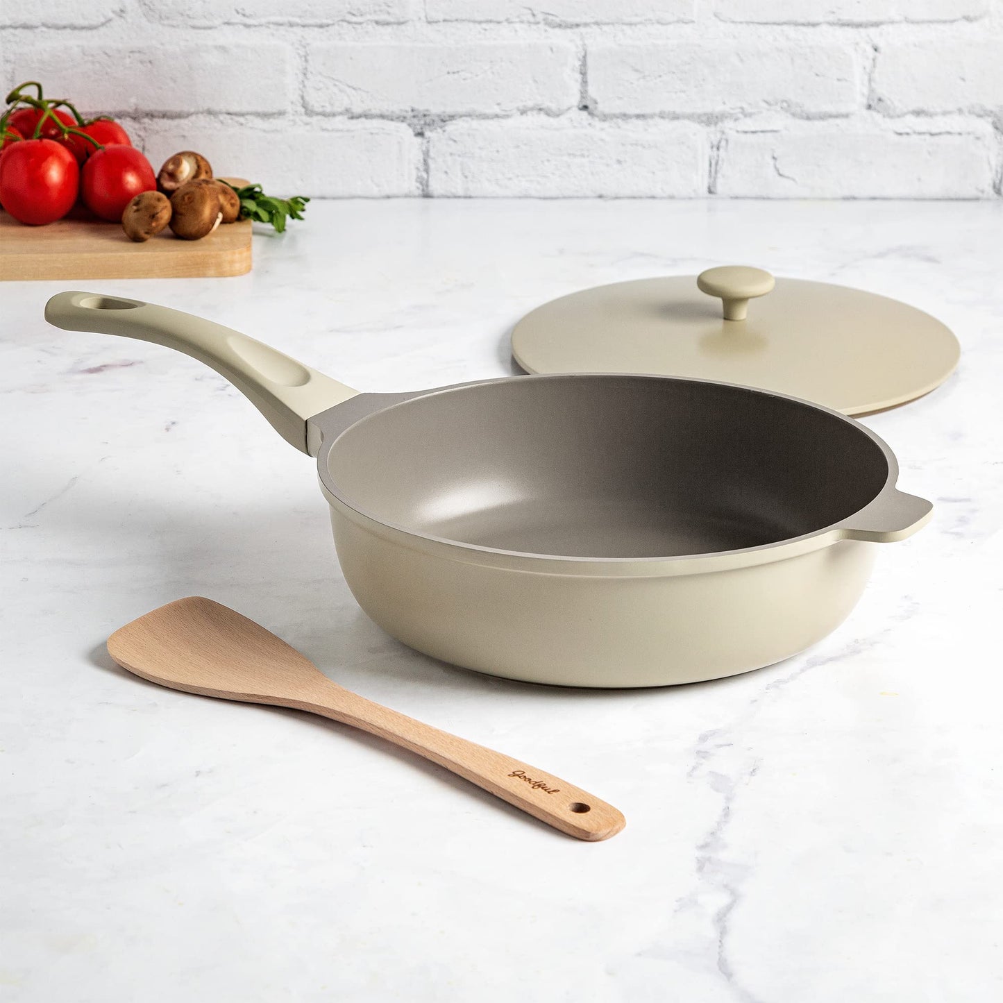 All-in-One Pan, Multilayer Nonstick Cookware Set, High-Performance Construction, Multipurpose Design Replaces Multiple Pots and Pans, Dishwasher Safe, 11-Inch, 4.4-Quart Capacity, Linen (Linen / 11-Inch / All-In-One Pan)