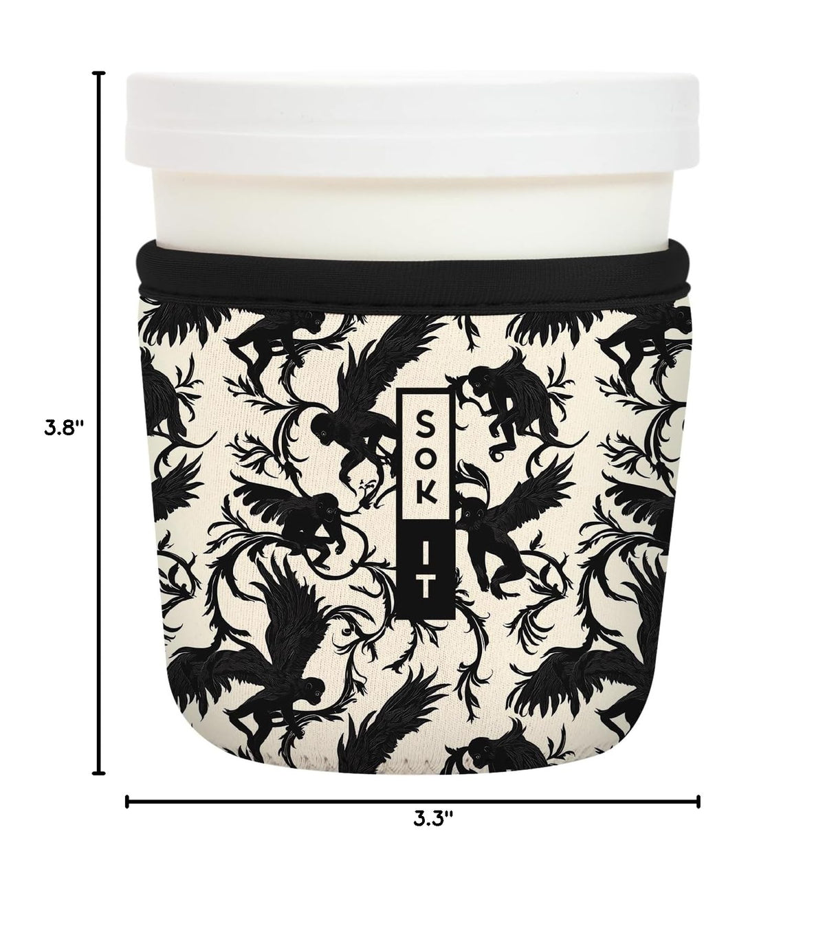 IceCreamSok Insulated Neoprene Cover (Monkey Business / Fits Tapered Pints)