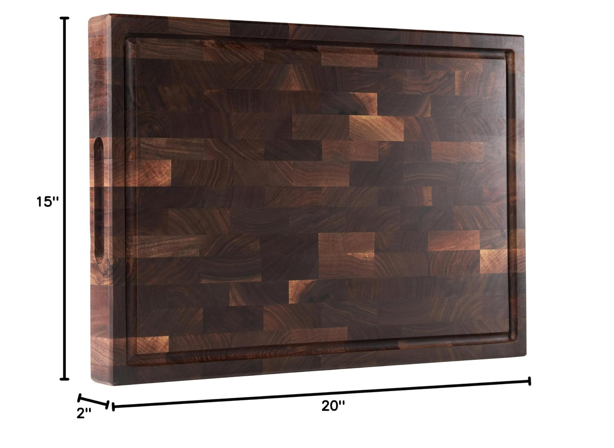 American Black Walnut Wood Cutting Board 20"x15"x2" Large (20 x 15 x 2 in / Black Walnut)